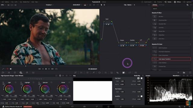 Как придать кинематографический вид кадру без LUT, без плагинов в DaVinci Resolve смотреть онлайн