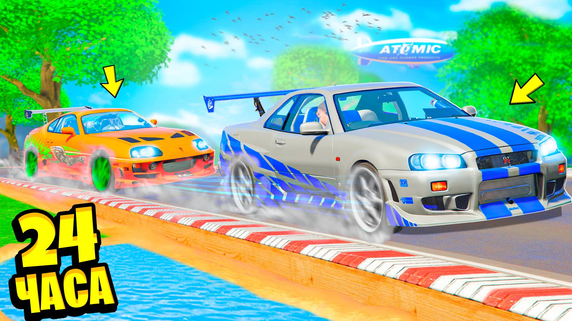 МЫ СТАЛИ ДРИФТ ГОНЩИКАМИ НА 24 ЧАСА В ГТА 5 ! РЕАЛЬНЫЙ ФОРСАЖ ! 3 ЧАСТЬ ! - ЧЕЛЛЕНДЖИ В GTA 5 смотреть онлайн