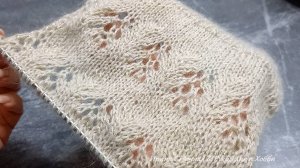 ОЧАРОВАТЕЛЬНОЕ СОЧЕТАНИЕ ДЛЯ ЛЮБОЙ ПРЯЖИ! ПРОСТОЙ АЖУРНЫЙ УЗОР И ЛИЦЕВАЯ ГЛАДЬ СПИЦАМИ