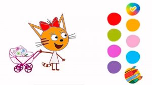 ТРИ КОТА РАСКРАСКА - РАСКРАСКА КАРАМЕЛЬКА - ТРИ КОТА МУЛЬТИК - ТРИ КОТА