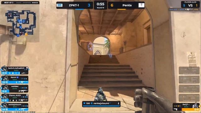 TOP 8 (3игра) PENTA E'SPORTS vs ZPKT-1 2025 Турнир ТЭК от GDUgame