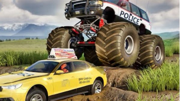 Монстры на дорогах в BeamNG drive