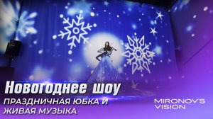 Новогоднее проекционное шоу со скрипкой. Панорамная проекция