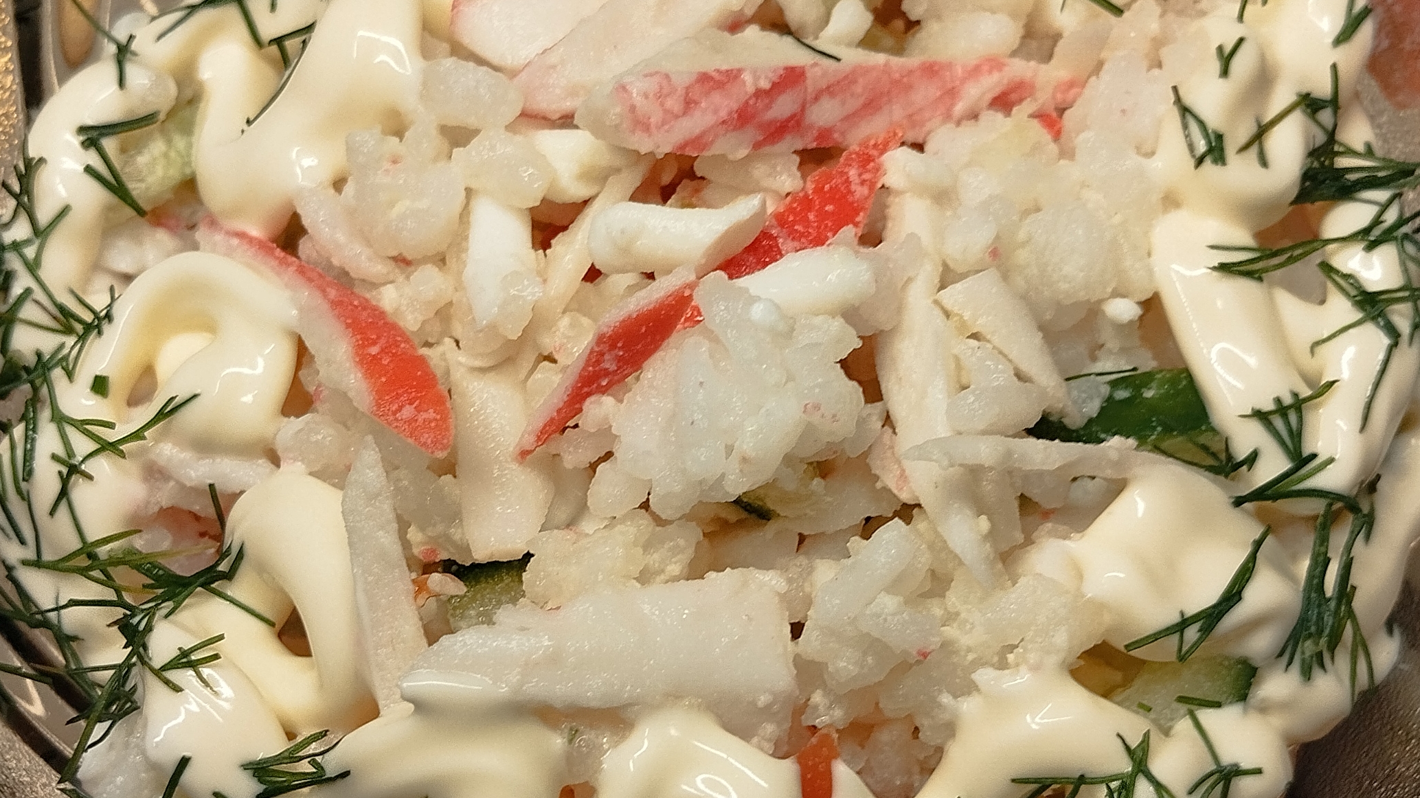 Салат из крабовых палочек. Салат 