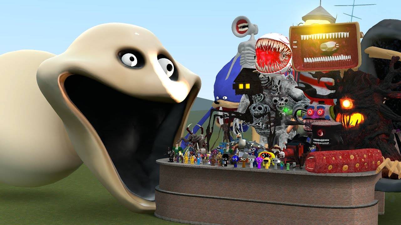 ЧЕРВЯК ИЗ РОБЛОКС ПРОТИВ ВСЕХ МОНСТРОВ В GARRY'S MOD смотреть онлайн