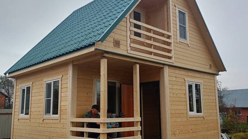 Дачный дом 6х6 метров с мансардой. Красная Пахра. Москва, поэтапно. Как мы строим дачные дома смотреть онлайн
