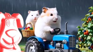 Сынок и мама хомячки побеждают волка и ворону вместе со Стасиком. Увлекательная игра для всех детей.