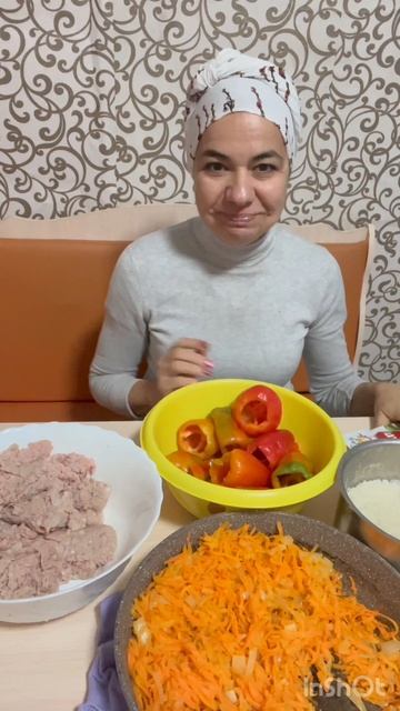 Фаршированный перец в сливках #перец #фаршированный #сливки смотреть онлайн