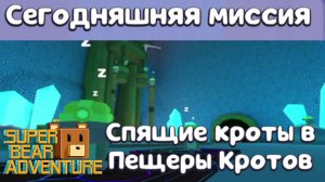 Super Bear Adventure: Магазин Тристопио: Спящие кроты в Пещеры Кротов