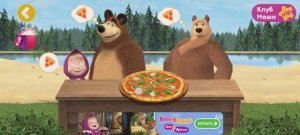 Маша и Медведь Мультфильм Пицца для Медведици