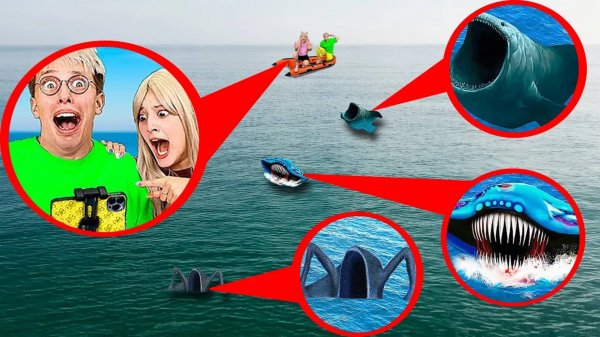 100 ДНЕЙ НА ОЗЕРЕ с ЭЛЬ-ГРАН-МАЙЯ, БЛУПОМ И ПОЖИРАТЕЛЕМ МОРЕЙ в РЕАЛЬНОЙ ЖИЗНИ !!