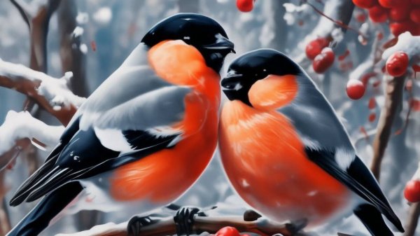 СЕГОДНЯ ДЕНЬ СНЕГИРЕЙ.ТРОФИМ -ЗА ОКОШКОМ СНЕГИРИ...