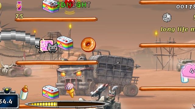 прохожу игру  Nyan Cat: Iost In Space часть 3