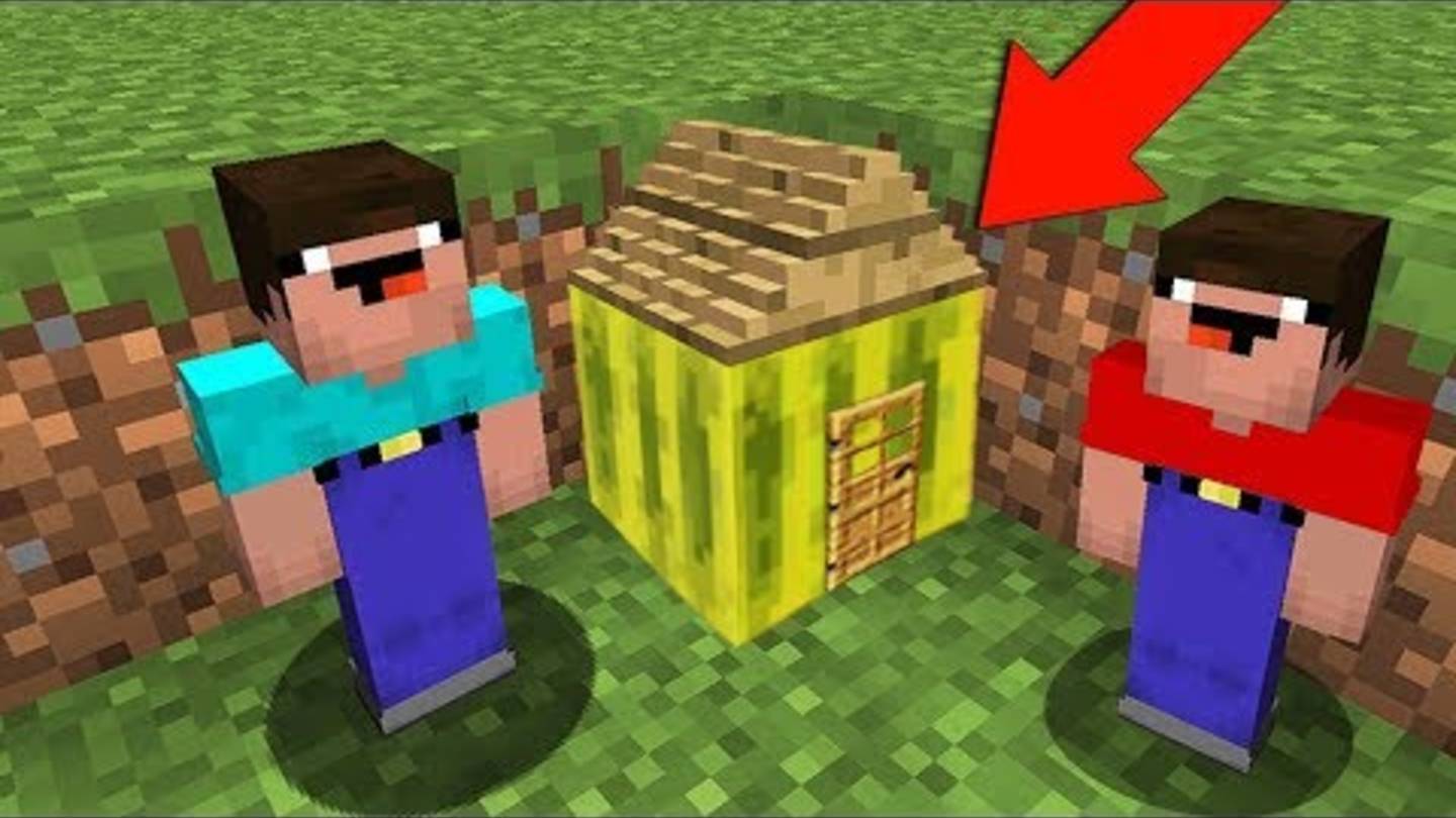 НУБ В ОДИН БЛОК ПОСТРОИЛ ДОМ В АРБУЗЕ МАЙНКРАФТ МИР УМЕНЬШИЛСЯ НУБИК И ТРОЛЛИНГ MINECRAFT Мульт смотреть онлайн