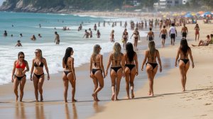 Красивые женщины на пляже