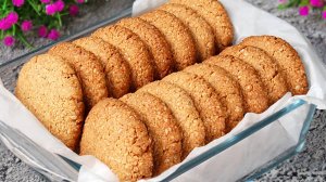 Самое лучшее овсяное печенье без муки! К чаю за минуты!