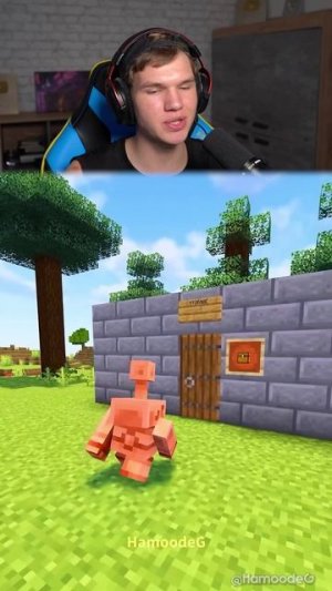 Медный Голем Попал в ЛОВУШКУ в Minecraft! 😎🧱 #shorts #шортс #minecraft #майнкрафт #прикол #фонк #м