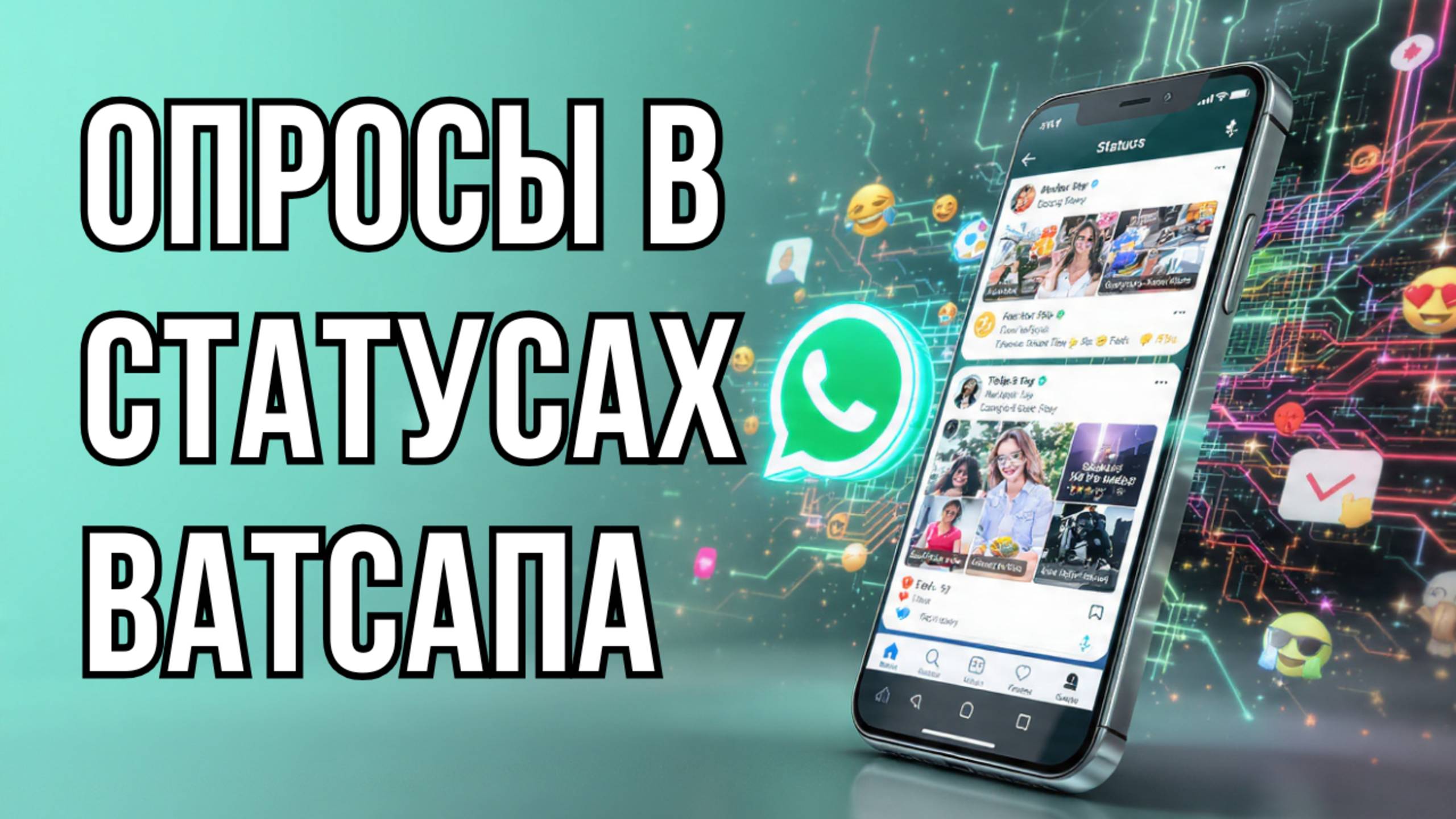 НОВИНКА! Как ДОБАВИТЬ ОПРОС в СТАТУС WhatsApp смотреть онлайн