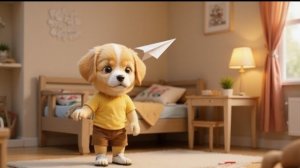 Мультики для детей, собачка учится делать самолётики, мультфильмы/мультики