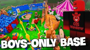 Я построил базу ТОЛЬКО ДЛЯ МАЛЬЧИКОВ в игре 99 ночей в лесу в РОБЛОКС