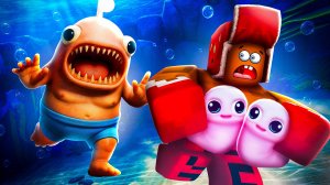 ЗРЯ ОН УКРАЛ ЧЕРВЯЧКОВ!😱 ГИГАНСТКИЙ РЫБА-МОНСТР ВЫШЕЛ НА ОХОТУ! ROBLOX