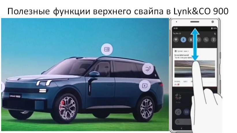 Полезные функции верхнего свайпа в Lynk&CO 900 смотреть онлайн