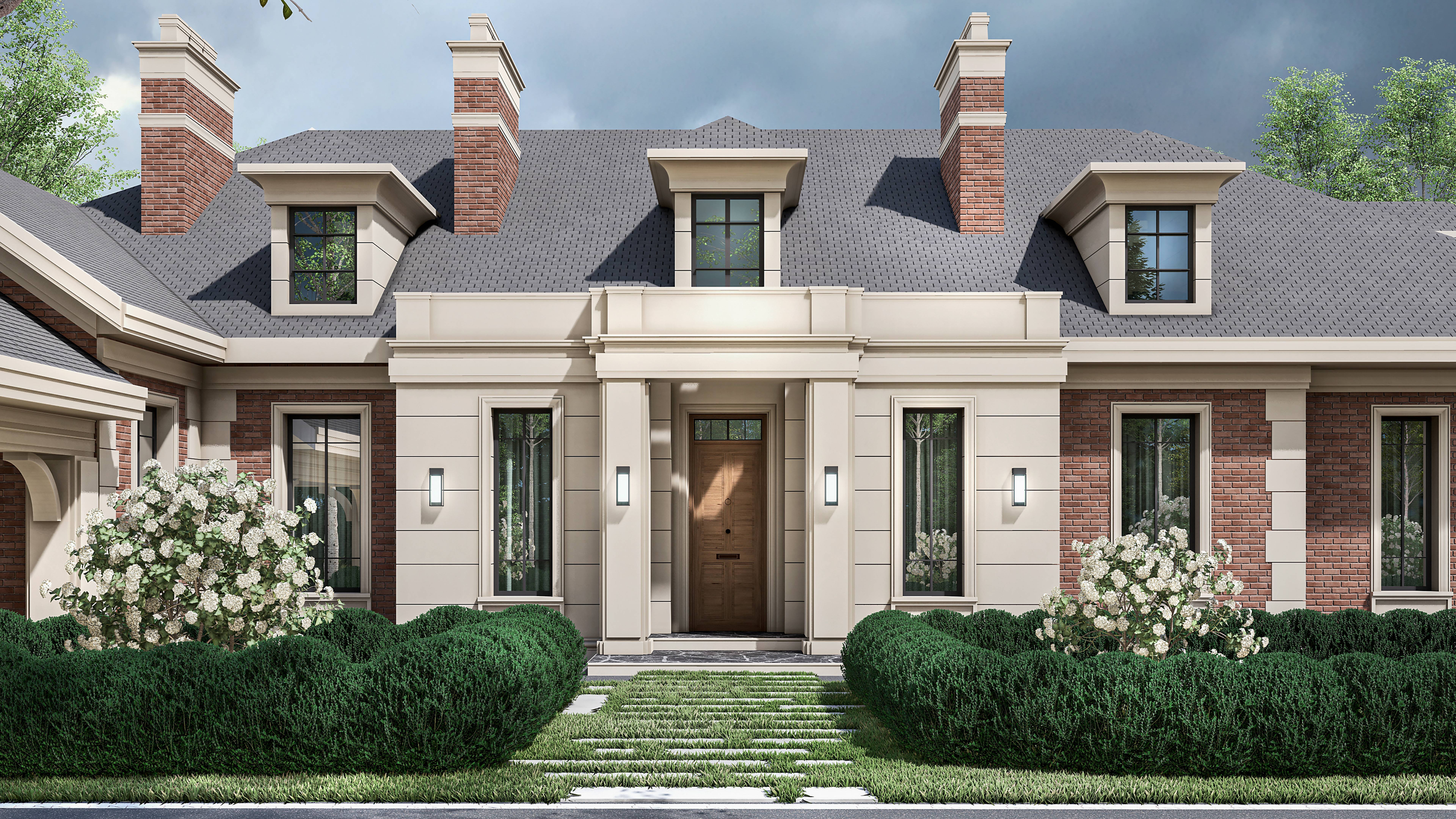 Эскизный проект. Загородная резиденция в английском стиле