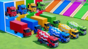 Катаемся на крутых разноцветных машинках и грузовиках из мультиков для детей №15 🚗