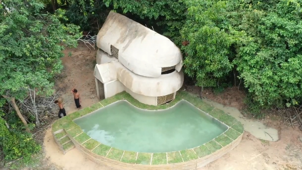 Строительство бассейна из бамбука и глины ,своими руками. смотреть онлайн