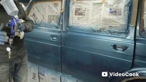 Ремонт и покраска дверей автомобиля в гараже своими руками.