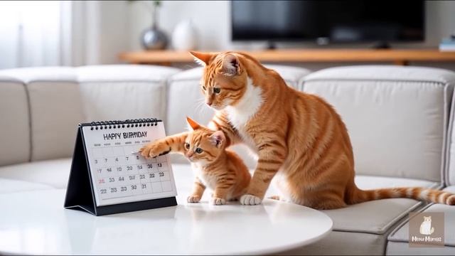 Мама-кошка и милые котята, ии котята🐾🎩🐯 смотреть онлайн
