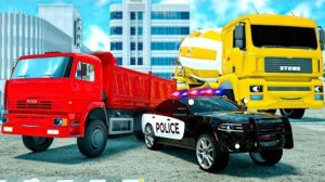 Самосвал против большой лужи в городе | Мультик для детей Wheel City