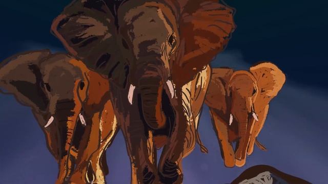 Джатака. Трусливый заяц и бегство зверей [2/8] Иллюстрации в Виртуальной Реальности. смотреть онлайн