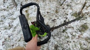 Бензопила дружба, пилю брёвна. 10-11-2025