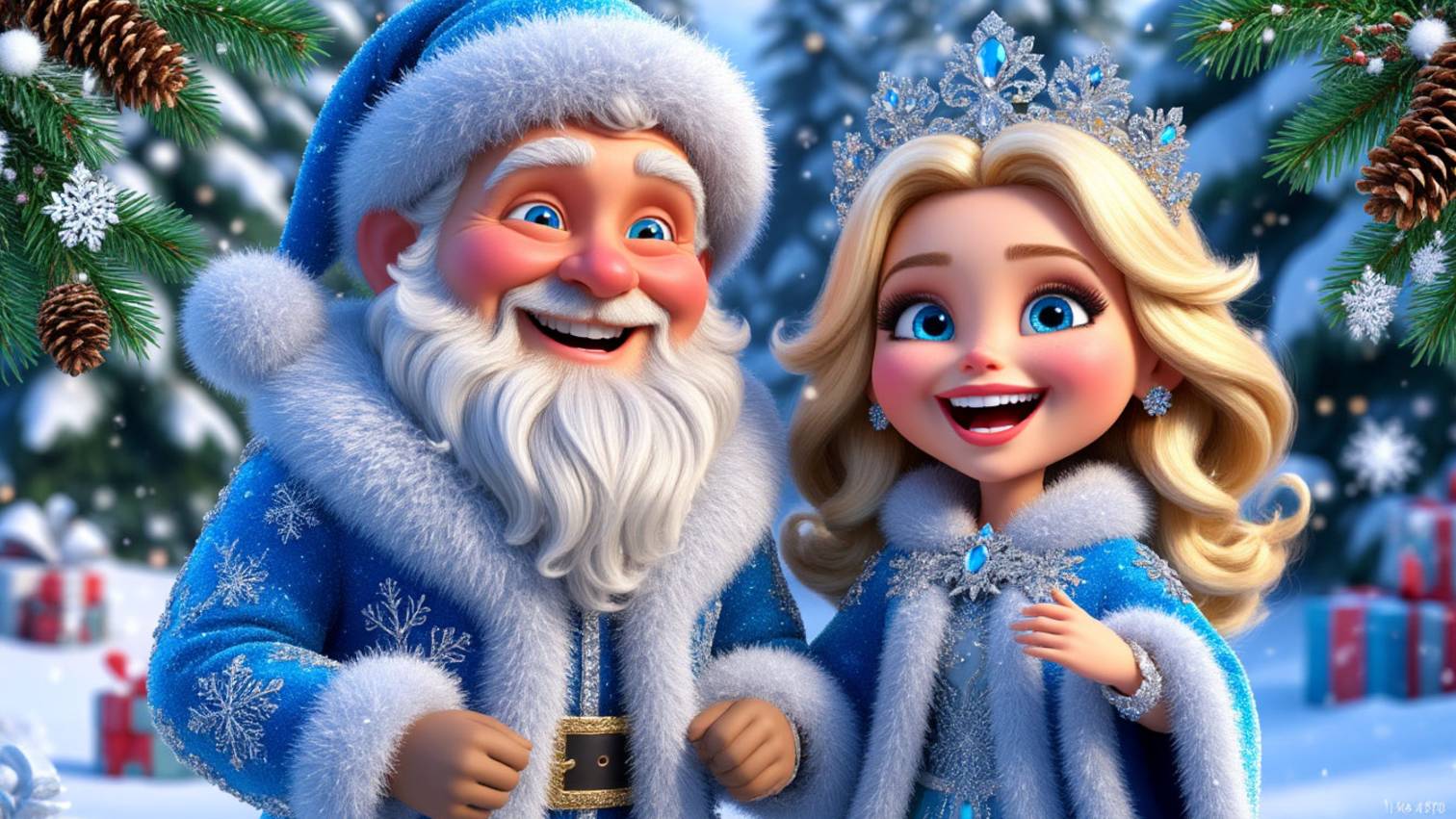 Поздравления от Снегурочки и Деда Мороза С Новым 2026 годом - Весёлые Поздравления для Детей смотреть онлайн