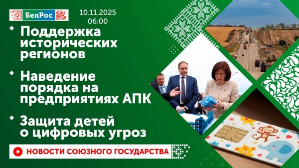 Поддержка исторических регионов/Наведение порядка на предприятиях АПК/Защита детей о цифровых угроз