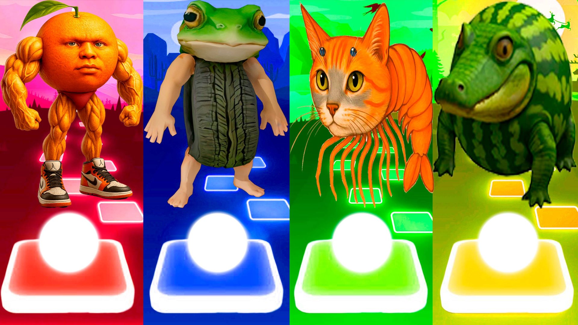 У ДИН ДУН МА ДИН 🆚 БОНЕКА АМБАЛАБУ 🆚 ТРИПИ ТРОПИ 🆚 ГЛОРБО ФРУТОДРИЛО | Tiles Hop №280 смотреть онлайн