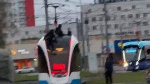 ‼️На крыше трамвая были замечены зацеперы‼️