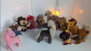 Лошадка Брелок из плюша крючком . Табун моих лошадей в начале, и Мастер Класс по ходу далее....