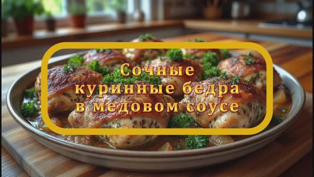 Медовые куриные бёдра — быстрый и вкусный ужин для всей семьи смотреть онлайн