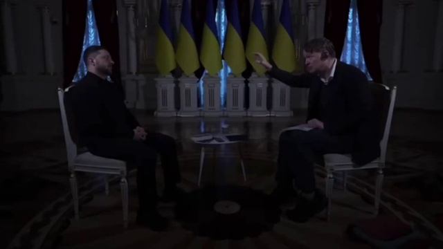 Зеля без света. Отключение электричества во время этого интервью в Мариинском дворце в Киеве смотреть онлайн