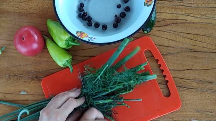 Витаминный салатик с макарошками. Готовим на улице