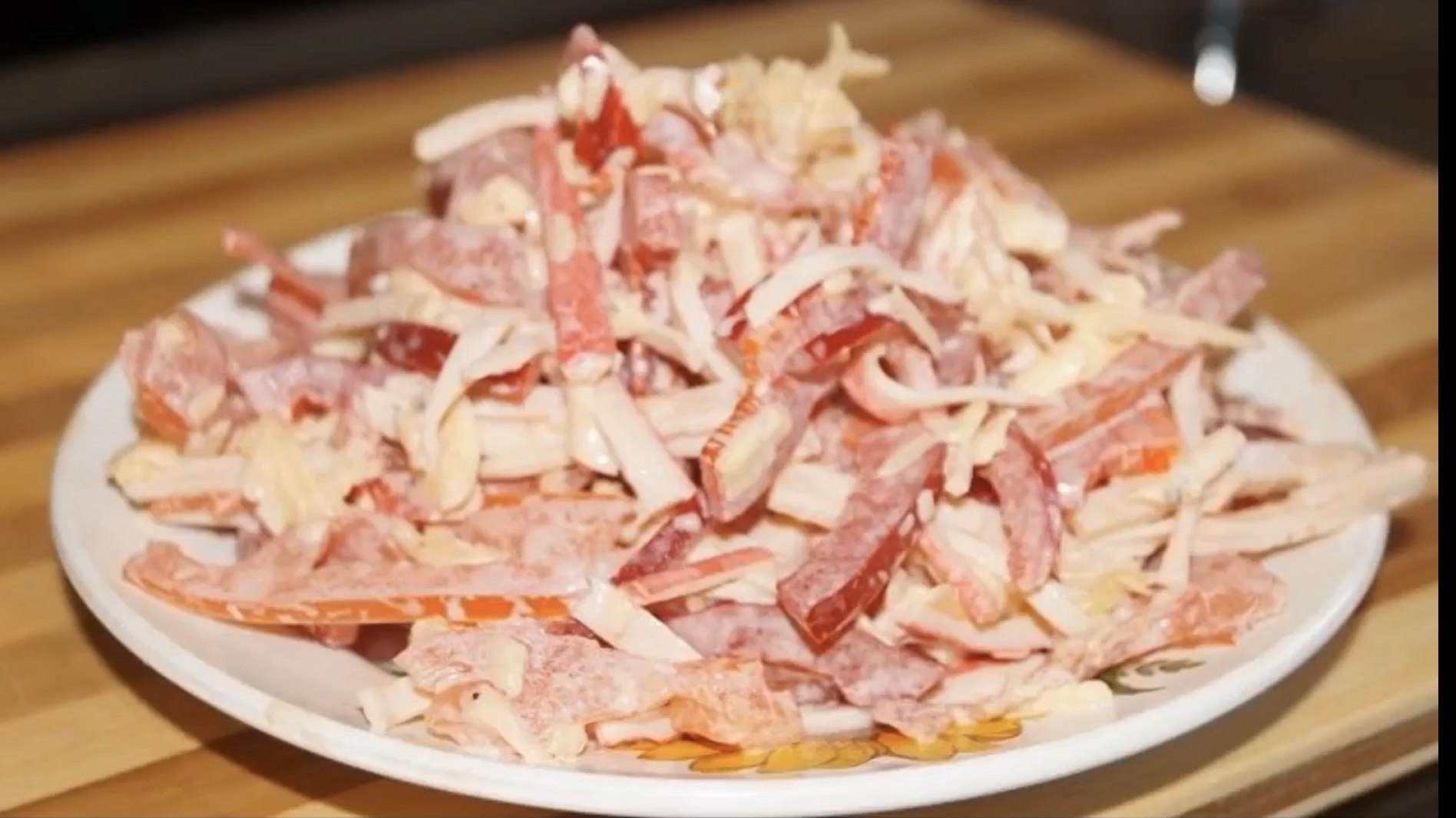 Салат Красное море. Очень вкусный и простой! смотреть онлайн