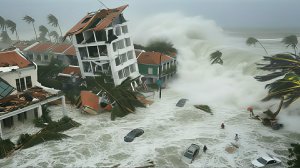 Хаос на Филиппинах. Волны цунами сносят провинцию Аврора. Супертайфун Уван. Фунг-Вонг