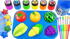 Мультики для детей. Яркие звездочки, кисточки и овощи. Смотреть онлайн яркие мультики для малышей.