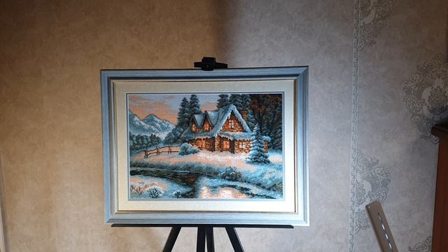 Оформленные работы  от Риолис- Весенний пейзаж  и Зимнмй пейзаж.