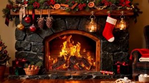 Камин 4К. Тёплая атмосферная заставка для уютного вечера.