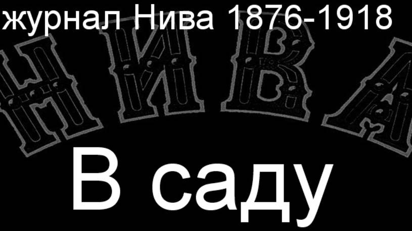 В саду.Каро,описание журнал Нива 1876-1918 смотреть онлайн