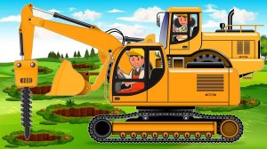 МУЛЬТИК МАШИНКИ ВИДЕО ПРО МАШИНКИ СТРОИТЕЛЬНАЯ ТЕХНИКА РЕМОНТ ТРУБЫ ЦВЕТНЫЕ МАШИНКИ ИГРУШКИ МАШИНКИ