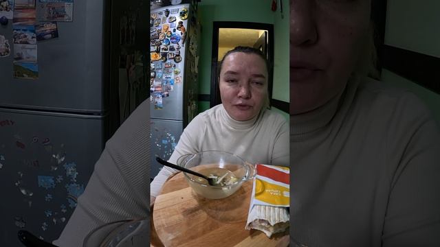 Шаурма, куриный суп с домашней лапшой. Мукбанг #еда#домашняя еда смотреть онлайн
